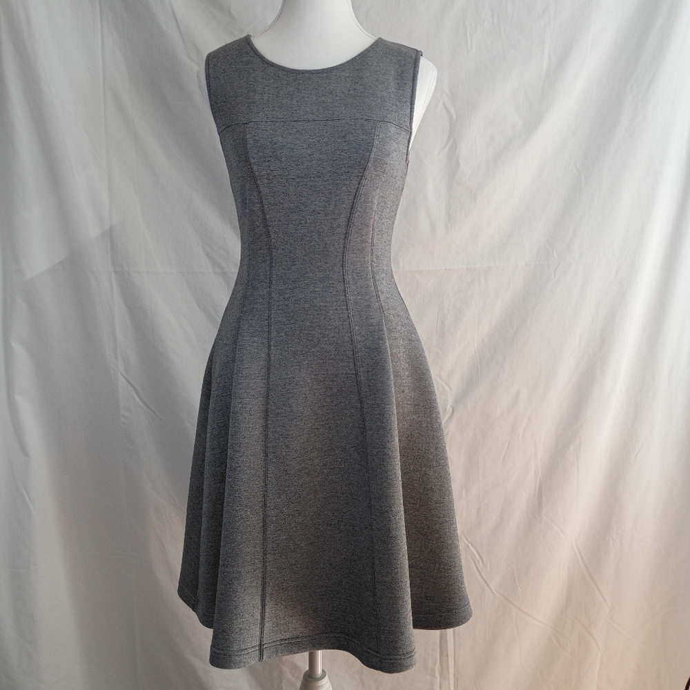 Anthropologie Maeve Debutante Scuba Sleeveless A Line Flare Dress Size Small